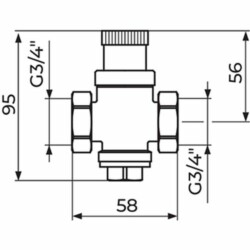 Umanjivač pritiska 3/4 nikl.