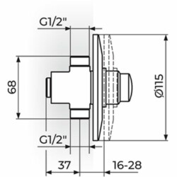 Rosan Public+ Uzidni ventil 8/12 sek. - telo A76003T