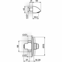 Rosan Public+ Uzidni ventil sa tušem - ANTIVANDAL A76007A