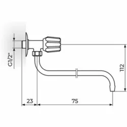 Rosan Klasik Fumme Zidni ventil 3/8