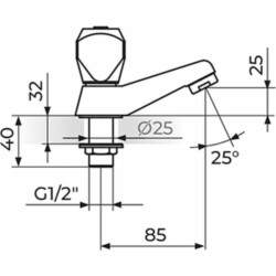 Rosan Klasik Fumme Stojeći ventil za - fiksni izliv AF540100