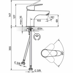 Rosan Smart baterija za lavabo M JA302001