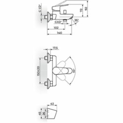 Rosan Smart baterija za kadu sa ručnim tušem JA331001