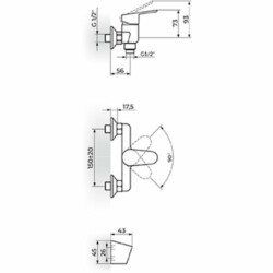 Rosan Smart baterija za tuš kadu sa ručnim tušem JA371001