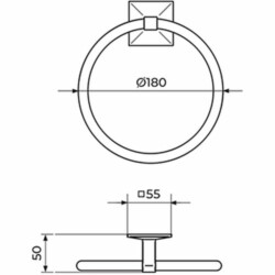 Rosan Smart držač peškira - prsten JA903