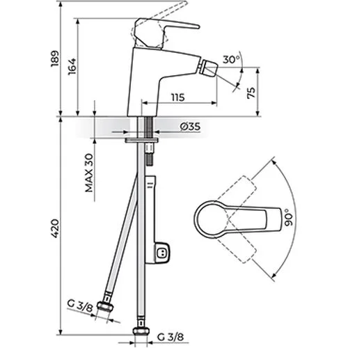 Rosan CubO baterija za bide JC39101