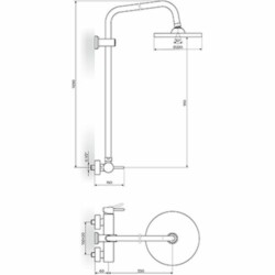 Rosan Dark baterija za tuš kadu sa usp. tušem - bez ručnog tuša JD37252