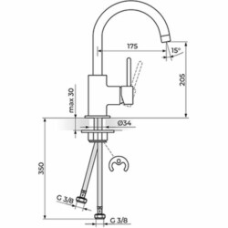 Rosan Dark baterija za sudoperu JD38101