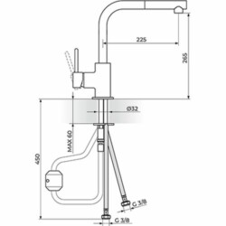 Rosan Dark baterija za sudoperu sa izvlačnim tušem JD38601