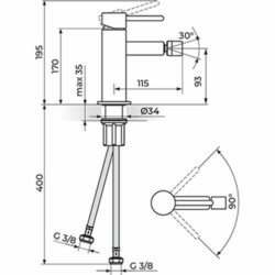 Rosan Dark baterija za bide JD39101