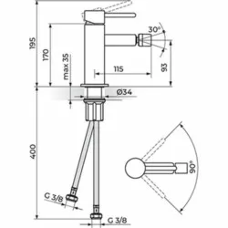 Rosan Dark baterija za bide JD39101