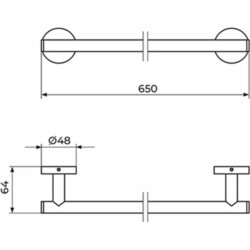 Rosan Dark držač peškira 60 cm JD901