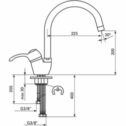 Rosan Jaffar baterija za sudoperu za električni prelivni bojler JF38203