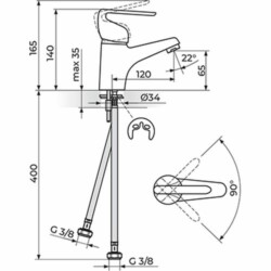 Rosan King+ baterija za lavabo JK301001