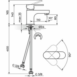 Rosan Mistique baterija za lavabo M JM30201