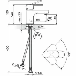 Rosan Mistique baterija za lavabo M JM30201