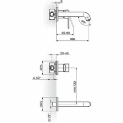 Rosan Mistique Uzidna baterija za lavabo JM31401