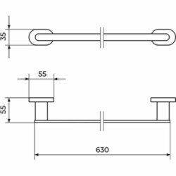 Rosan Mistique držač peškira 60 cm JM901