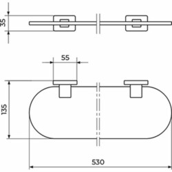 Rosan Mistique staklena polica - etažer JM904
