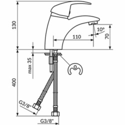 Rosan Nexus baterija za lavabo JN30101