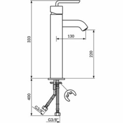 Rosan One baterija za lavabo L JO30109