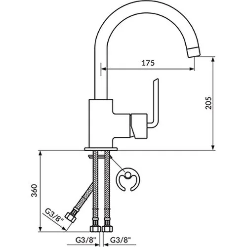 Rosan One baterija za sudoperu - 3 cevi JO38103