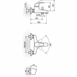 Rosan Perla baterija za kadu JP331001