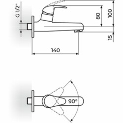 Rosan Perla Jednoručni ventil za jednu vodu JP521001