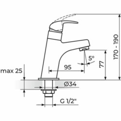 Rosan Perla Jednoručni ventil za jednu vodu JP541001