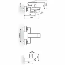 Rosan Quadro-Black baterija za kadu JQ33101B