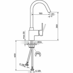Rosan Quadro-Black baterija za sudoperu JQ38101B