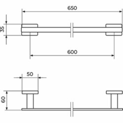 Rosan Quadro držač peškira 60 cm JQ901