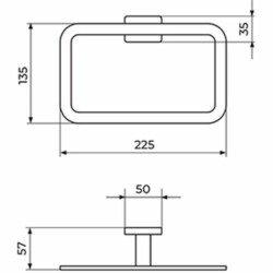 Rosan Quadro držač peškira - prsten JQ903