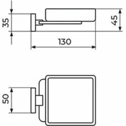 Rosan Quadro držač sapuna JQ907