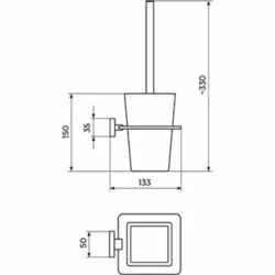 Rosan Quadro držač wc četke JQ908