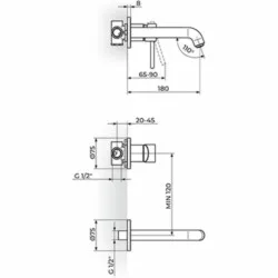 Rosan Zerro Uzidna baterija za lavabo JZ31401