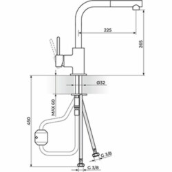Rosan Zerro baterija za sudoperu sa izvlačnim tušem JZ38601