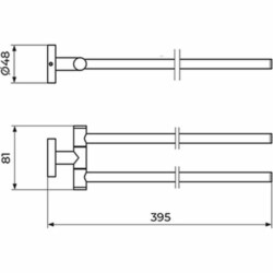 Rosan Zerro držač peškira 60 cm - dupli JZ902