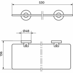 Rosan Zerro staklena polica - etažer JZ904
