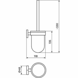Rosan Zerro držač wc četke JZ908