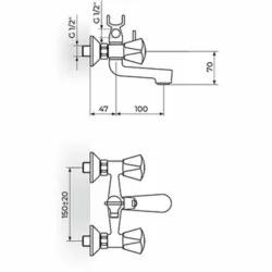 Rosan Klasik baterija za kadu K12101