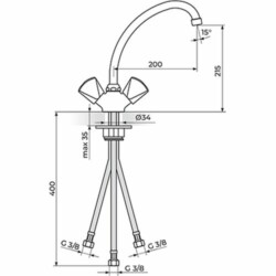Rosan Klasik baterija za sudoperu za električni prelivni bojler K26101