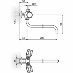 Rosan Klasik fumme  baterija za prelivni bojler 3/8