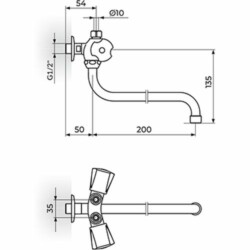 Rosan Keramic baterija za prelivni bojler 1/2