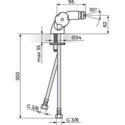 Rosan Keramic baterija za bide KK29101