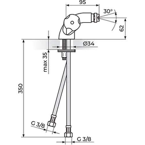 Rosan Keramic baterija za bide KK29101