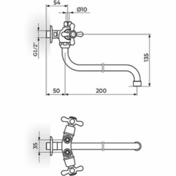 Rosan Nostalgija baterija za prelivni bojler 1/2