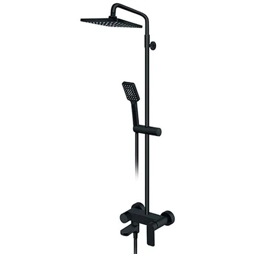 Rosan S.2 Black baterija za tuš kadu sa usponskim tušem 210*210mm i izlivom 237351B