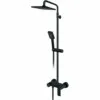 Rosan S.2 Black baterija za tuš kadu sa usponskim tušem 210*210mm 237251B