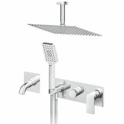 Rosan S.2 Uzidna baterija sa izlivom, plafonskim tušem 200*300mm i ručnim tušem 231507